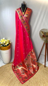 Delightful Paithani Silk Pink Color Saree
