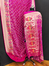 Flattering Bandhej Pink Color Silk Saree