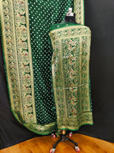 Unique Bandhej Kanjivaram Green Color Silk Saree