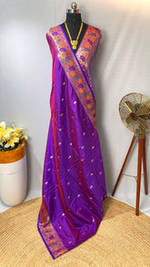 Delightful Paithani Silk Purple Color Saree