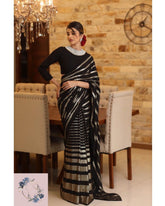 Presenting Black Color Sequence Saree