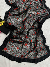 Marvelous Black Color Sequence Saree