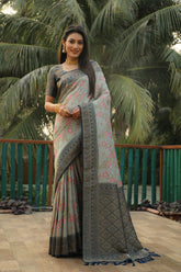 Glorious Kanjivaram Green Color Soft Silk Saree