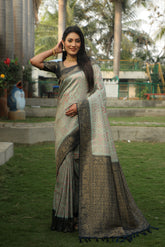 Peaceful Kanjivaram Green Color Soft Silk Saree