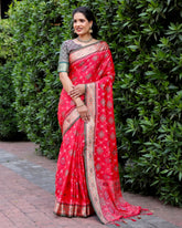 Gorgeous Zari Patola Red Color  Silk Sarees