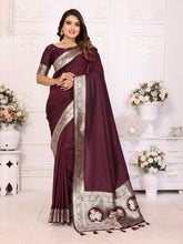 Delightful Banarasi Silk Maroon Color Saree