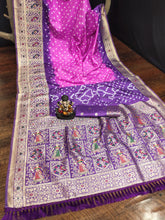 Delightful Jari Work Pink With Purple Color Saree