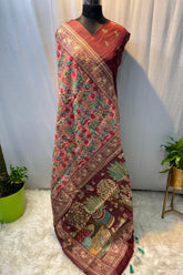 Precious Kalamkari Digital Print Pink Multi Color Saree