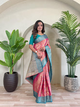 Fabulous Tissue Silk Pink Color Saree