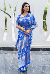Captivating Silk Saree Blue Color Saree