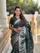 Outstanding Soft Silk Green Color Saree