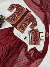 Beautiful Rangoli Silk Maroon Color Ready To Wear Saree