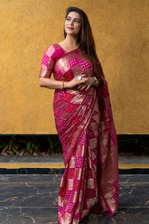 Captivating Silk Saree Pink Color Saree
