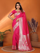 Captivating Banarasi Silk Pink Color Saree