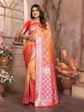 Graceful Kochi Silk Orange Color Saree