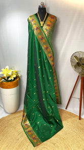 Delightful Paithani Silk Green Color Saree