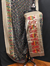 Flattering Bandhej Black Color Silk Saree