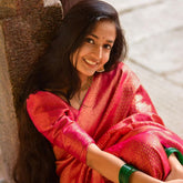 Awesome Zari Weaving Gajari Color Silk Saree