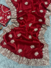 Outstanding Berberry Silk Red Color Saree