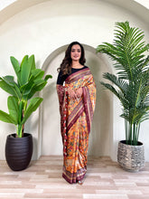 Glorious Dola Viscose Orange Color Saree