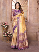 Preferable Banarasi Tissue Silk Gold Color Saree