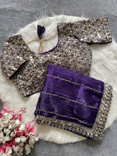 Function Wear Jimmy Chu Purple Color Saree