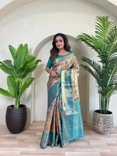 Gorgeous Kanchipuram Silk Teal Blue Color Saree