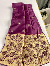 Precious digital print Silk Purple Color Saree