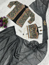 Beautiful Rangoli Silk Black Color Ready To Wear Saree