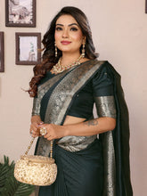 Captivating Banarasi Silk Green Color Saree