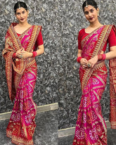 Admiring Vichitra Silk Pink Color Saree
