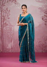 Fantastic Glitter Dori Work Blue Color Saree