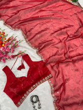 Fantastic Glitter Dori Work Red Color Saree