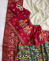 Exclusive Lucknowi Embroidered Work White Color Saree