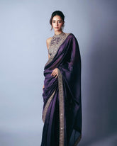 Bollywood Style Rangoli Silk Purple Color Saree