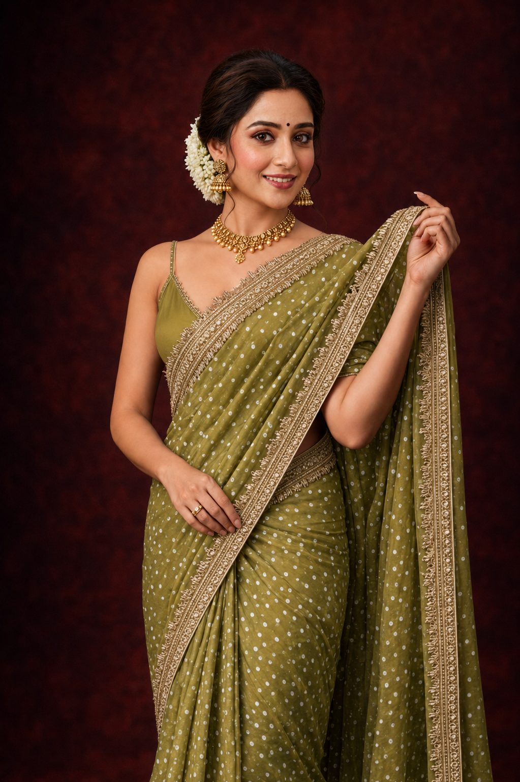 Elegant Lace Weave Saree