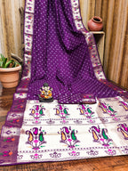 All Over Bandhej Paithani Dola Soft Silk Saree