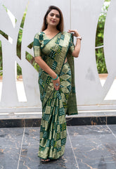 Captivating Silk Saree Green Color Saree