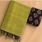 Handloom Khadi Cotton Saree with Magic Blouse