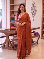 Elegant Khadi Cotton Saree with Magic Cotton Blouse