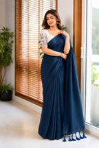 Soft Handloom Cotton Saree With Heavy Blouse