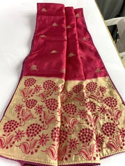 Precious digital print Silk Pink Color Saree