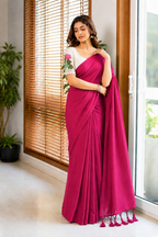 Soft Handloom Cotton Saree With Heavy Blouse