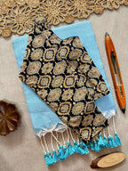 Elegant Khadi Cotton Saree with Stretchable Ajrak Print Blouse