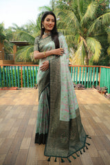 Classic Kanjivaram Soft Silk Dark Parrot Green Color Wedding Wear Saree