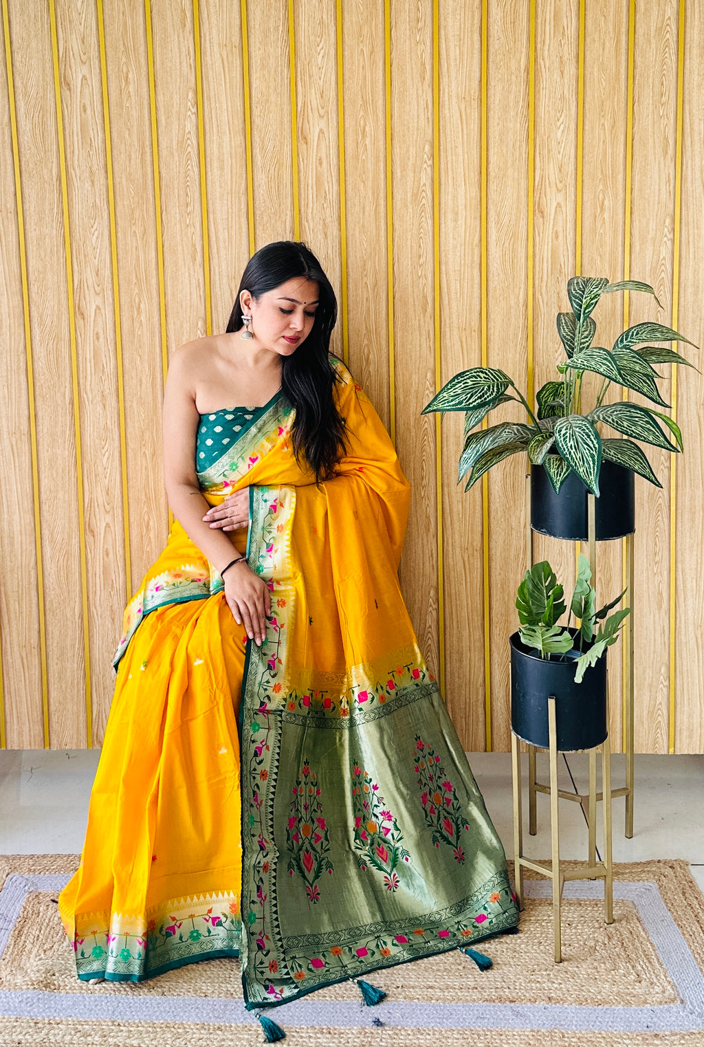 Paithani Soft Silk Saree with Butta Design