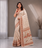 Pure Soft Pashmina Silk Saree with Kashmiri Woven Pallu