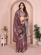 Soft Organza Silk Banarasi Saree with Butta Weaving