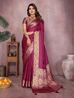 Gala Pallu Hand Dyed Satin Silk Saree