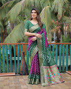 Dola Soft Silk Bandhej Paithani Saree